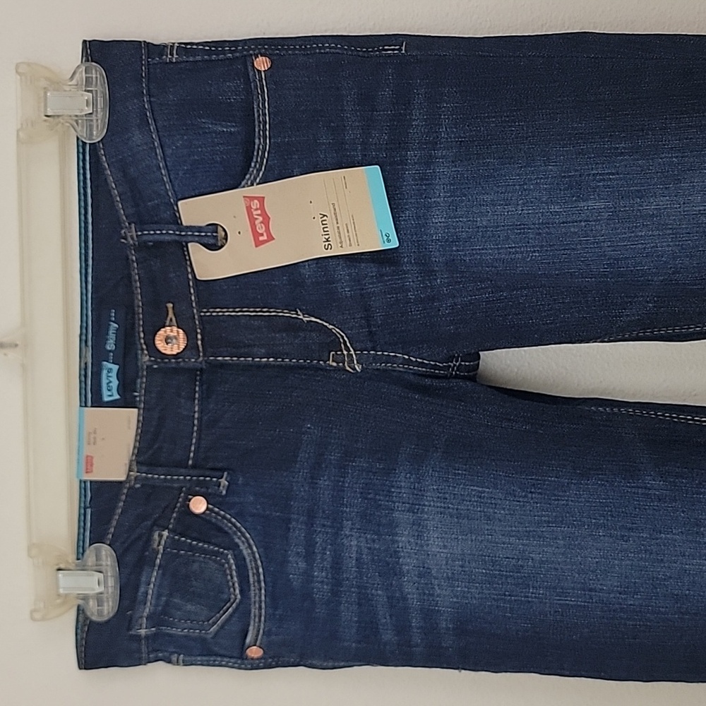 NWT Levi's Blue Faded & Distrssing Skinny Jeans Youth 12